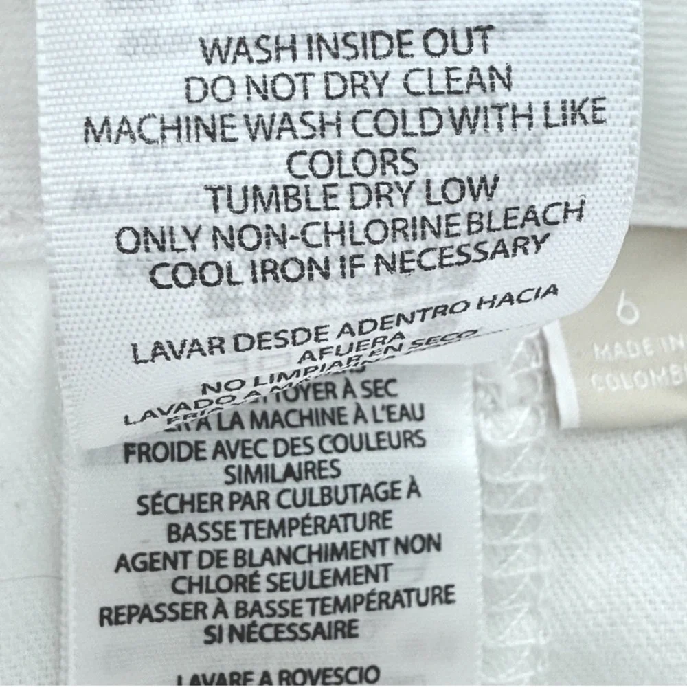 Michael Kors Classic Ankle Length Jeans White Denim Size 6